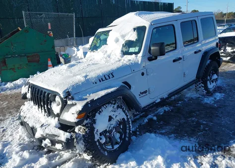 2021 Jeep Wrangler Unlimited Willys 4X4 z USA, uszkodzony, nr VIN 1C4HJXDN2MW582782